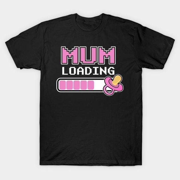 Cute Mom To Be Loading New Mother Newborn Baby Pregnancy Pregnant T-Shirt by Kuehni